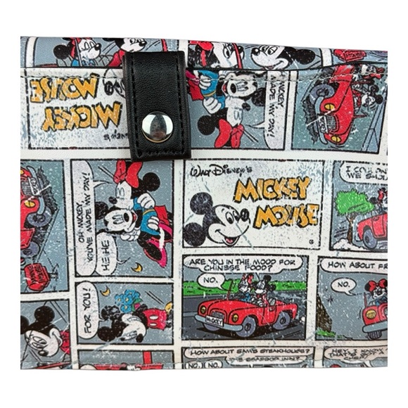 Disney Parks Mickey Mouse Comic Strip Wallet with Wristlet and Crossbody Strap - Picture 7 of 12